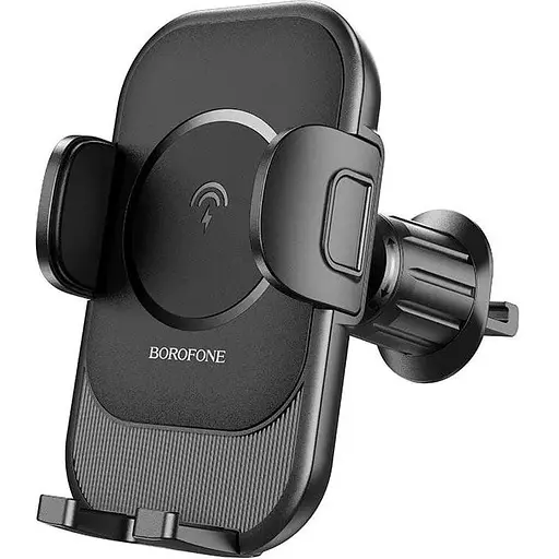 Держатель Borofone Blue Charm wireless fast charging Car holder air outlet BH204 15W 4.5-7" - фото 1