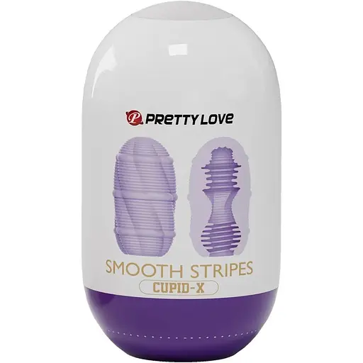 Мастурбатор яйце Pretty Love Smooth Stripes Cupid-X фіолетовий