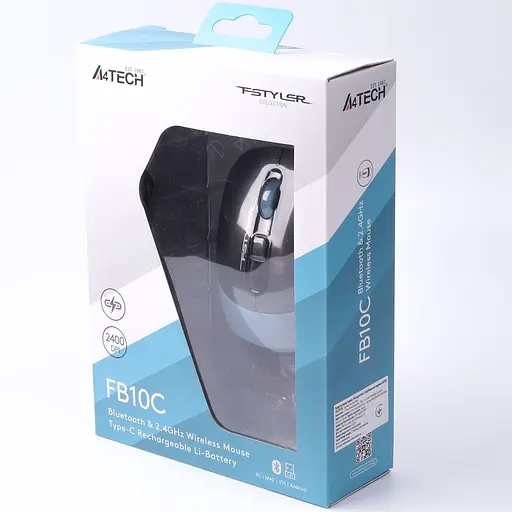 Беспроводная мышь A4Tech Fstyler FB10C Wireless Ash Blue (FB10C (Ash Blue)) - фото 6