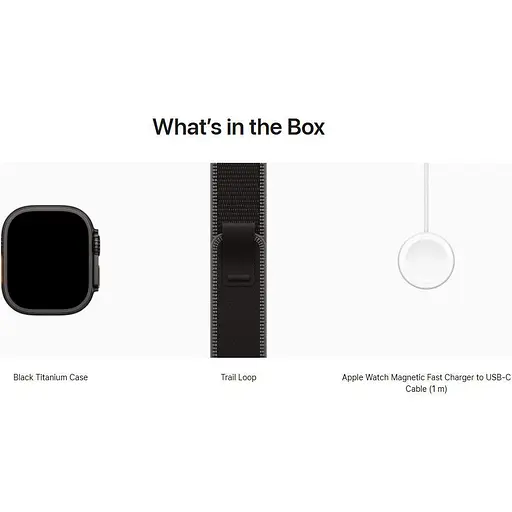 Смарт-часы Apple Watch Ultra 3, 49 мм Black Titanium Case with Black/Charcoal Trail Loop M/L MF1H4 (145338) - фото 4