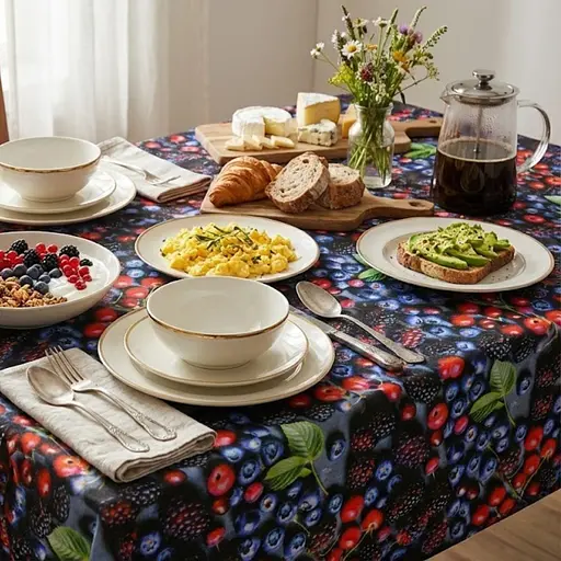 Скатерть Ideia с защитой от пятен хлопок Teflon эффект ягодка 140х170 см (8-13477*069) - фото 8