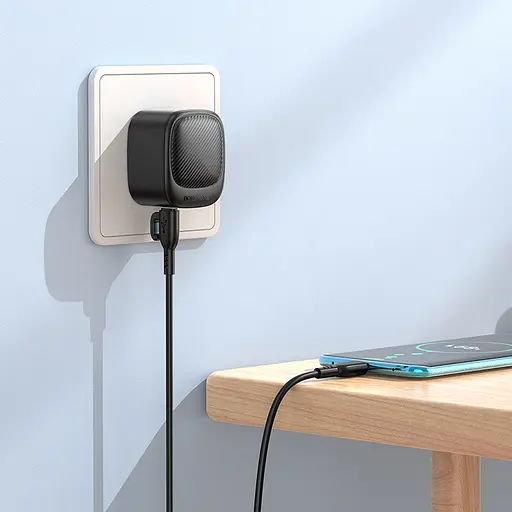 МЗП Borofone BAS22A Fortune PD20W+QC3.0 (1USB-A/1C) + кабель Type-C to Type-C Black - фото 3
