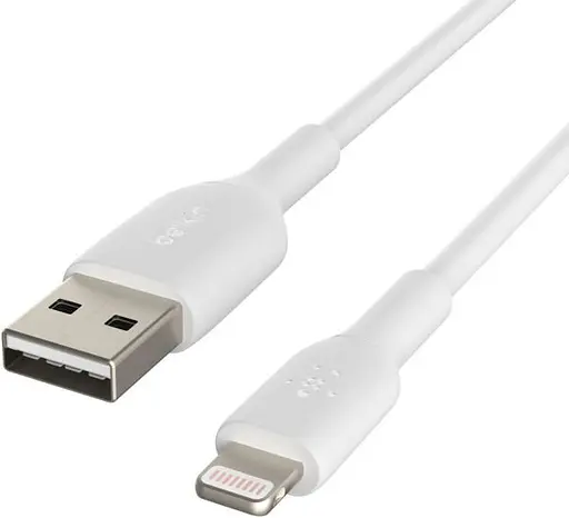 Кабель Belkin USB-A - Lightning, PVC заряджання/синхронізації 1м, 12Вт, PVC, білий - фото 2