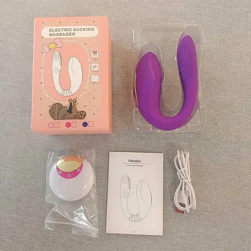 Вібратор вакуумний з пультом Jony силіконовий для пар 13 режимів вібрації 11,5 см фуксія - фото 7