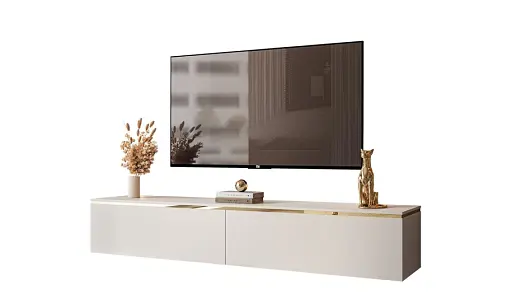 Тумба ТВ підвісна Аврора 2ш кашемір - фото 3