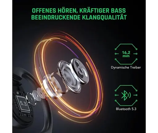 Навушники бездротові Black Shark T17 Open Bluetooth 5.3 Earphones (BHR8844CN) чорні - фото 6