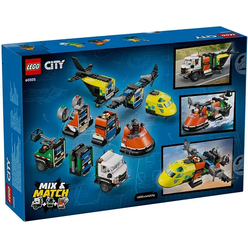 Конструктор LEGO City Ремикс самолета, грузовика и судна на воздушной подушке 990 деталей (60505) - фото 10