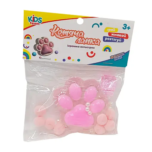 Антистрес Сквіш "М'які котячі лапки" Kids Team CKS-FB-60971_4 рожева - фото 1