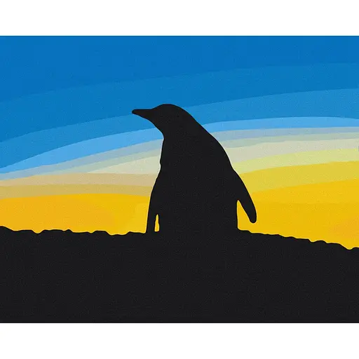 Картина за номерами на підрамнику Brushme Синьо-жовте небо Антарктики Сергій Глотов