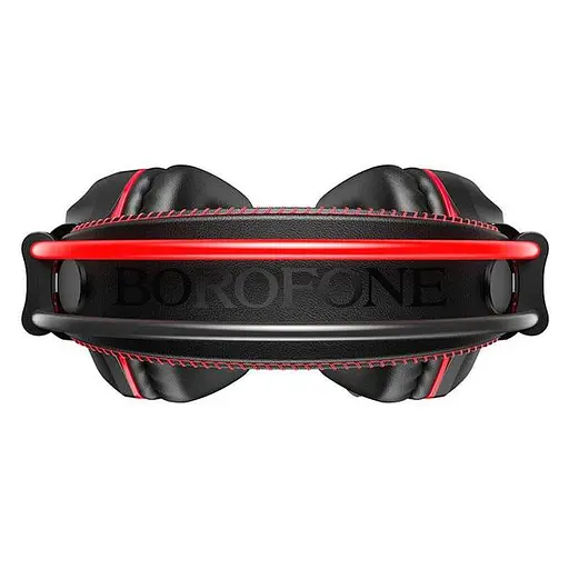 Дротова гарнітура Borofone BO101 Racing, USB, 3.5mm, 2m, Чорно-Червоний - фото 4