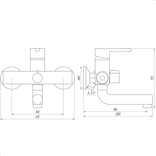 Змішувач для ванни DOMINO PRESTIGE DPS-102N - фото 4