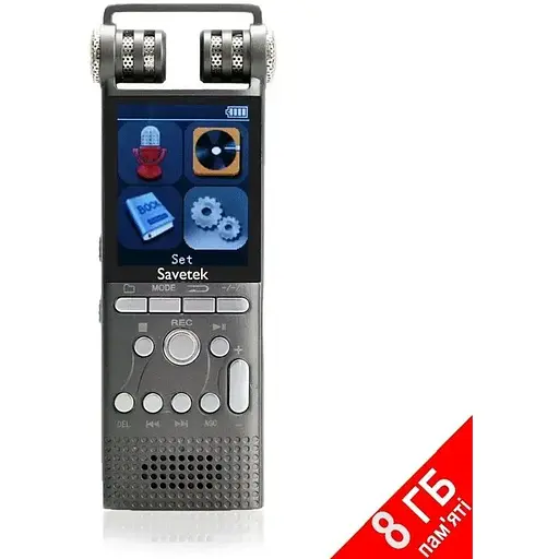 Диктофон цифровий  Savetek GS-R06, 8 ГБ - фото 2