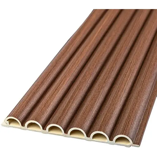 Рейка декоративна Wall Sticker WPC кругла стінова 3000х152х15 мм Каштан SW-00001872