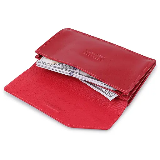 Женское кожаное портмоне Grande Pelle 19.5х11х2.5 см acs0018743 - фото 4