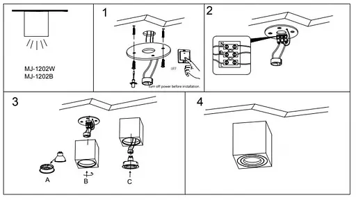 Світильник точковий Kloodi KD-1202 BK - фото 2