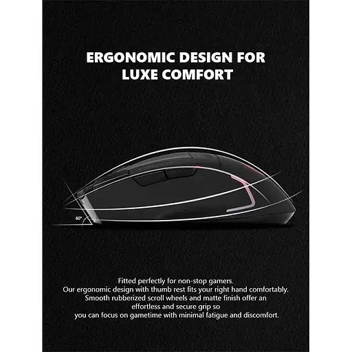 Комп'ютерна миша Marvo M720W бездротова безшумна 6colors-LED 8 кнопок Fast Key 4800 dpi Black - фото 6