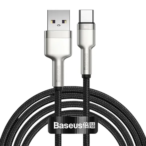 Кабель Baseus Cafule Series Metal USB - Type-C 66w 6A 2 метра CAKF000201 - фото 1