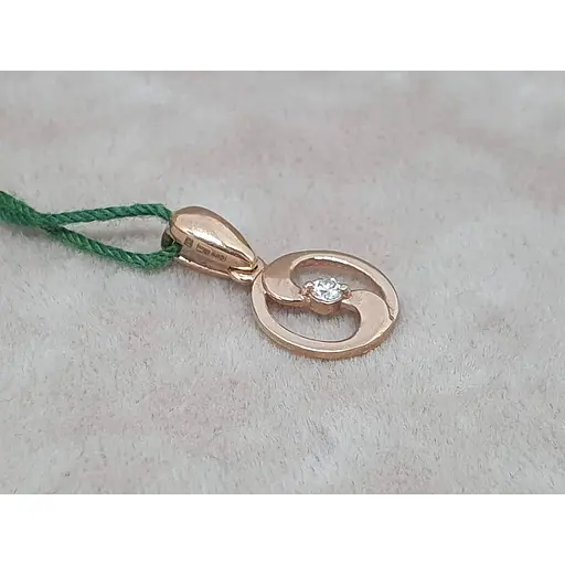 Золота підвіска ЮЗ "Багет" з діамантом. S31032 - фото 2