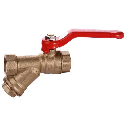 Кран кульовий з фільтром для водоміра Solomon 1/2″ 8031 - фото 1