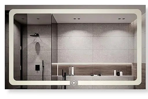 Дзеркало Dusel DE-M3001 75x120 см, Білий - фото 1