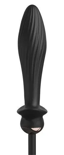Анальна пробка Pipedream Auto-Throb Inflatable Vibrating Plug 13 см (чорний) - фото 5