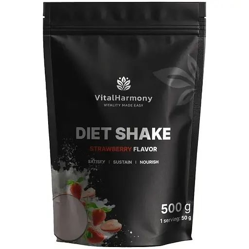 Замінник харчування VitalHarmony Diet Shake, 500 грам - Полуниця
