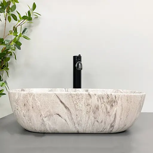 Умивальник VBI Ravenna stone matt накладний VBI-011217, Сірий - фото 4