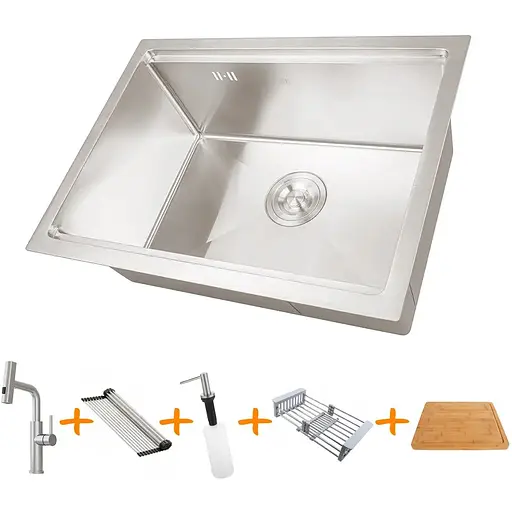 Комплект кухонної мийки та змішувача Nett з нержавіючої сталі NS-5742 - фото 9