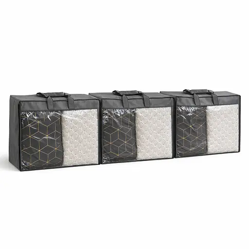 Набір сумок-органайзерів ORGANIZE для речей М 3 шт (сірий) - фото 4