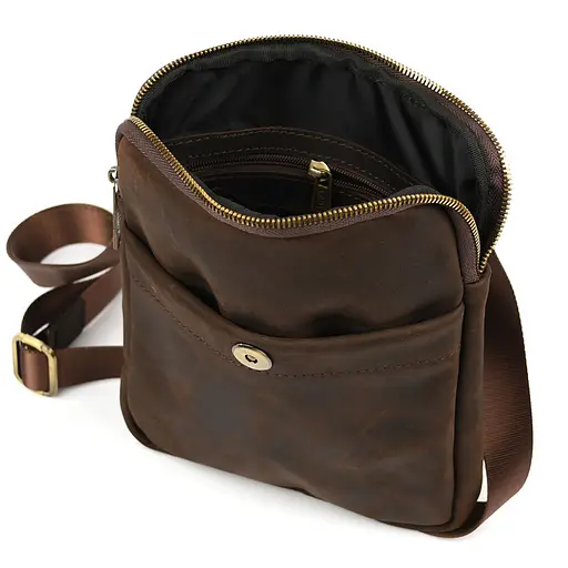 Шкіряна сумка через плече Tarwa 19х25х2 см sum0028314 - фото 2