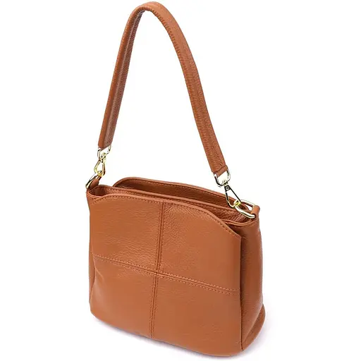 Женская сумка Vintage на три отделения из натуральной кожи 22.5х16.5х11.5 см sum0027623 - фото 1