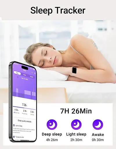 Розумний годинник, 1,85-дюймовий розумний годинник, цифровий годинник, рожеві - фото 2