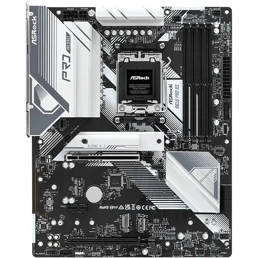 Материнская плата ASRock B650 PRO RS (AM5/B650, 4xDDR5, 3xPCIex16, HDMI/DP, 4xSATAIII,3xM.2, 2.5GLan, 7.1ch, ATX)