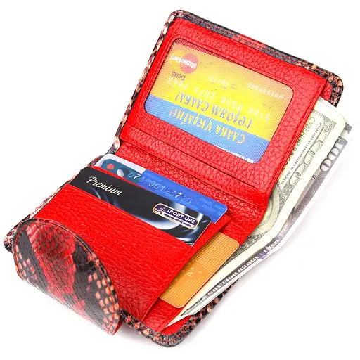 Кожаный женский кошелек Canpellini 9х11.7х1 см acs0025175 - фото 5