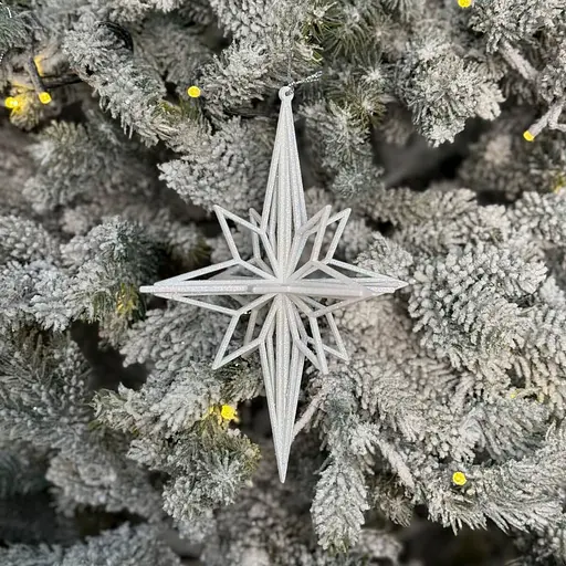 Елочная игрушка MIS LT Ромб большой 15х15х19 см белый - фото 2