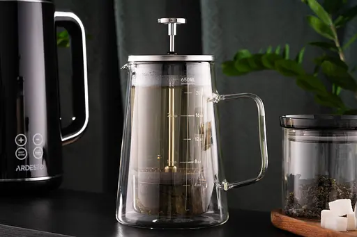 Френч-прес Ardesto Black Mars з подвійними стінками 600 мл нержавіюча сталь скло - фото 8