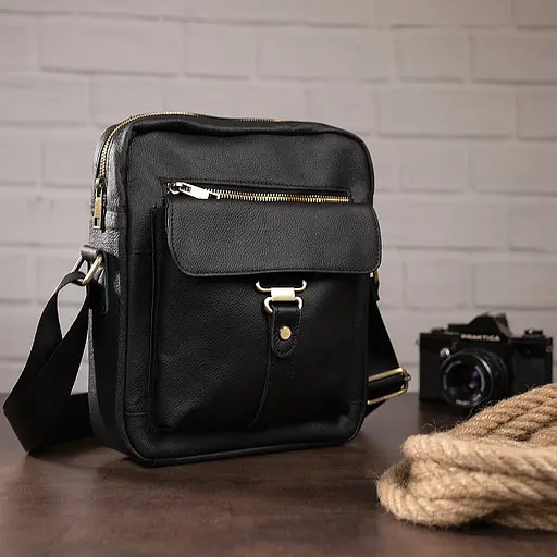 Чоловіча шкіряна сумка Vintage 22,5х26х6 см sum0012643 - фото 4