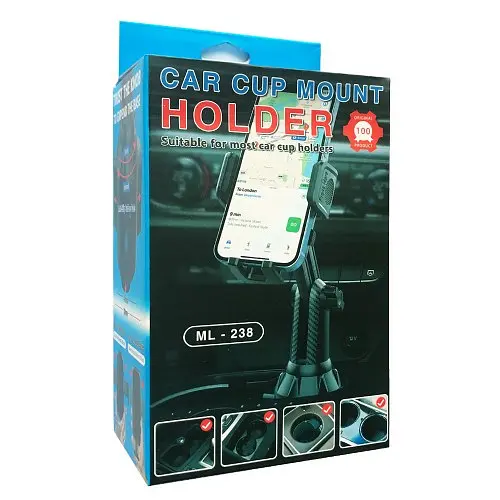 Автодержатель в подстаканник ML-238 черный - фото 2
