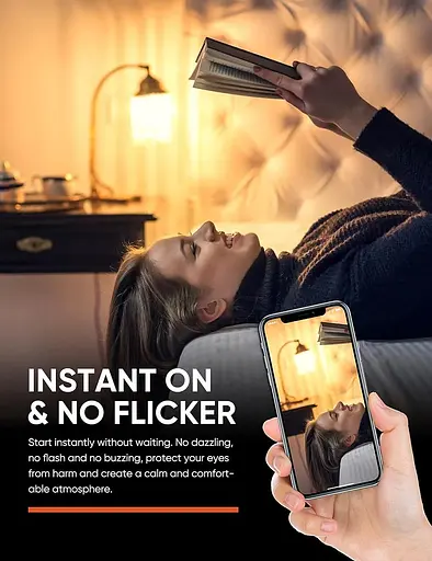 Светодиодная лампа Plusluck E14, шарики P45 E14, лампа для гольфа SES E14, теплый белый 3000K, 5 Вт, эквивалент 40 Вт, 450LM - фото 5