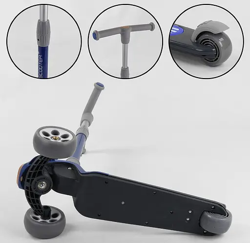 Детский самокат Best Scooter R-S-8999 синий - фото 5