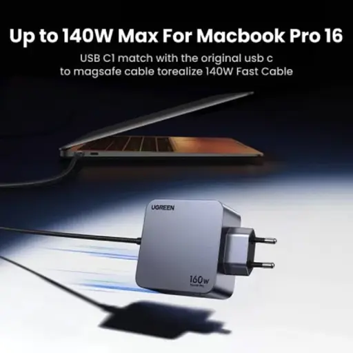 Зарядный адаптер блок питания 4 выхода Ugreen X763 Nexode Pro 160 W 1U + 3C (UGR-25877) - фото 6