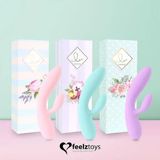 Вібратор-кролик FeelzToys Lea 20.2 см блакитний - фото 6