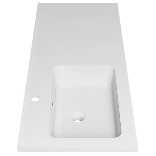 Раковина глянцева врізна Amidicon Rodeo 120L 1200x480 з литого каменю RODEO_120L_HL, Білий - фото 3