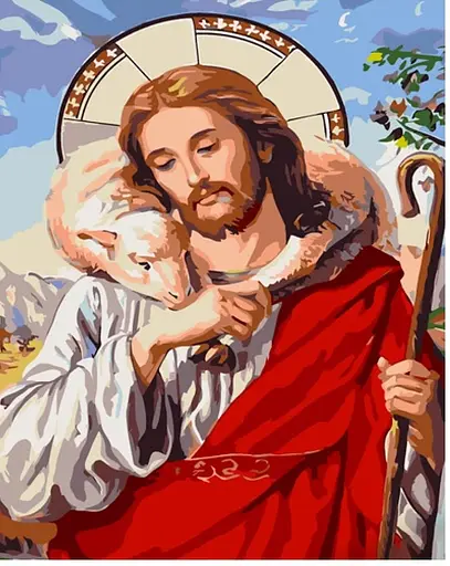 Набір для розпису по номерах Христос, Strateg, 30x40 см, SS6749