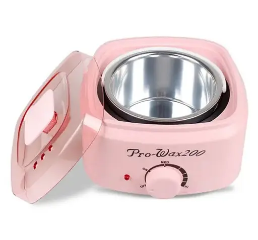 Воскоплав банковий Pro Wax 200 для депіляції нагрівач для воску з терморегулятором Рожевий - фото 3