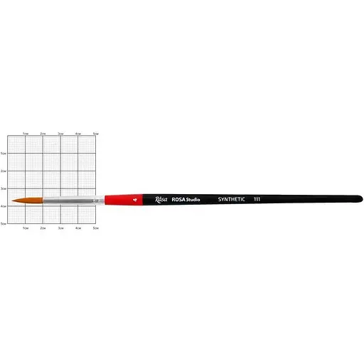 Пензель синтетика кругла 111 № 4 коротка ручка Rosa Studio [CD]