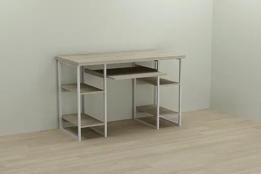 Комп'ютерний стіл Ferrum-decor Тім 75x140x60 білий ДСП Дуб Сонома 32мм (FRD-101367)