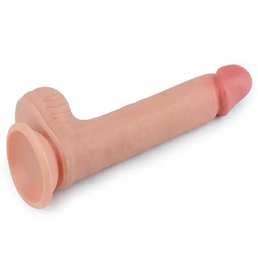 Фаллоимитатор Dual layered Platinum Silicone 20.5 см телесный - фото 2