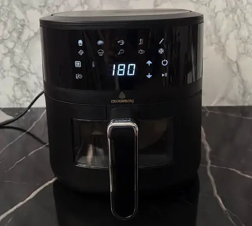 Аерофритюрниця безмасляна Crownberg CB-5551 на 5л електрична аерогриль з сенсорним керуванням 2000Вт Чорний - фото 3