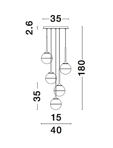 Підвісний світильник Nova Luce CANTONA 9960614 - фото 5